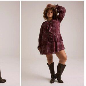 Festi Cascade Ruffle Drop Waist Dress